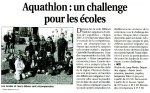 Aquathlon de Rillieux dans le journal