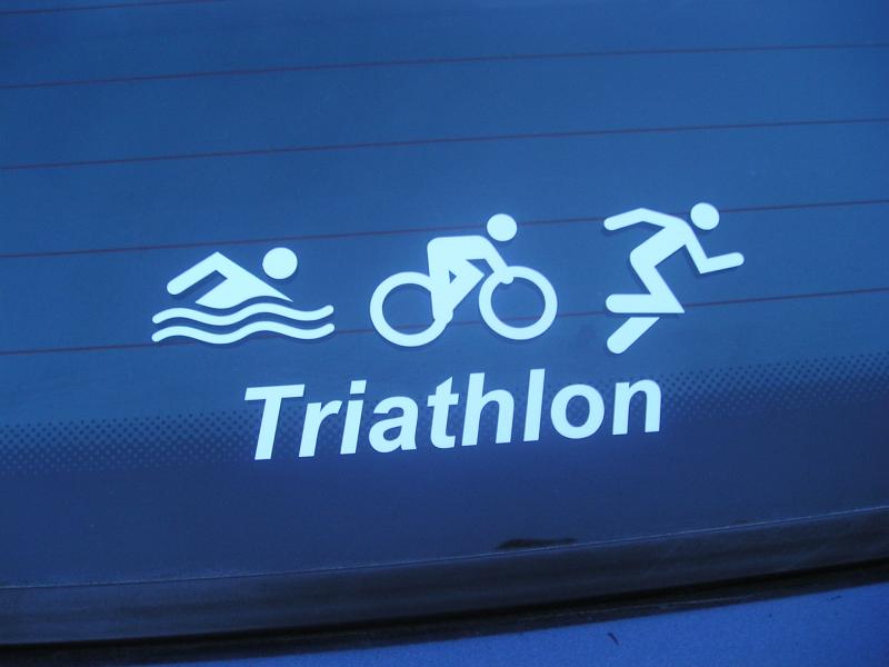 autocollant TRIATHLON sp�cial pare-brise