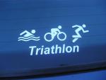autocollant TRIATHLON sp�cial pare-brise